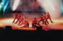 A dance formation at Choreo Nite, Saarang 2005