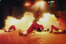 A shot of a dance performance during Choreo Nite, Saarang 2005