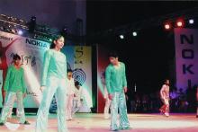 A group dance performance at Choreo Nite, Saarang 2005