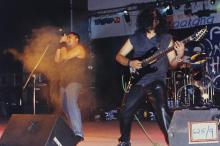 Thrash metal band Brahma performs at the Open Air Theatre, 2003