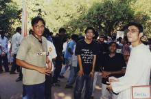 A group of students at Saarang, 2003
