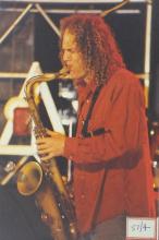 A saxophonist performs at IIT Madras, 2003