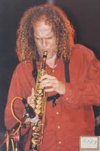 A musician performs at IIT Madras, 2003