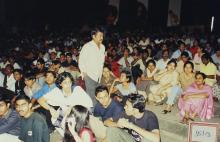 A section of the audience at the Open Air Theatre, 2003