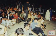 A section of the audience at the Open Air Theatre, 2003