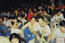 A section of the audience at the Open Air Theatre, 2003