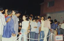 A section of the audience at the Open Air Theatre, 2003