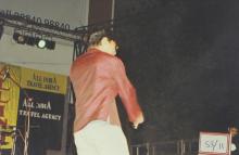 A musical performance at the Open Air Theatre during Saarang 2003
