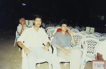 Students photographed at the Open Air Theatre, Saarang 2003  