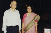 The Director, Prof. M.S. Ananth and wife Mrs. Jayashree Ananth photographed at Saarang 2003