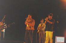 A band performing at Saarang 2003