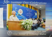Prof. M. S. Ananth addresses the audience at the 50th Institute Day, 2009 