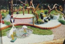 A landscape design at the Student Activities Centre (SAC) for the 41st convocation, 2004