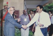 Prof. M. S. Ananth welcomes Dr. V. S. Ramachandran at the 41st convocation, 2004
