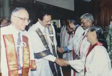 The distinguished guests and faculty at the 41st convocation, 2004