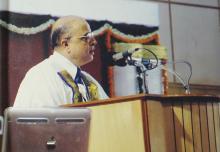 Dr. Krishnaswamy Kasturirangan addresses the audience at the 41st convocation, 2004
