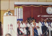 Dr. Krishnaswamy Kasturirangan speaks at the 41st convocation, 2004