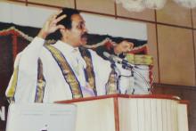 Dr. V. S. Ramachandran delivers a speech at the 41st convocation, 2004