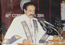 Dr. V. S. Ramachandran delivers a speech at the 41st convocation, 2004