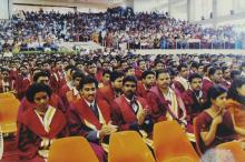 A photograph of the audience at the 41st convocation, 2004