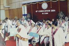 A shot of the stage at the 41st convocation, 2004