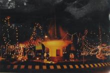 The iconic Gajendra Circle lit up during the 41st convocation, 2004