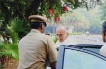 Prof. M. S. Ananth arrives for the 60th Republic Day institute celebration, 2009