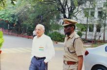 Prof. M. S. Ananth arrives for the 60th Republic Day institute celebration, 2009