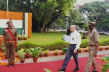Prof. M. S. Ananth is escorted to the 60th Republic Day celebration, 2009