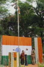 Prof. M. S. Ananth during the flag-hoisting ceremony at the 60th Republic Day, 2009