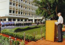 Prof. M. S. Ananth addresses the audience at the 60th Republic Day celebrations, 2009