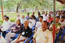 Audience members view the 60th Republic Day event, 2009