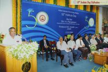 A guest speaks at the 50th Institute Day, 2009