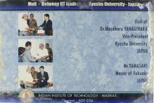 The album cover of the MoU between IIT Madras and Kyushu University, 2006