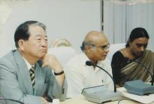 Mr. Hirotaro Yamasaki and Dr. S. Narayanan at the IIT Madras-Kyushu University MoU meeting, 2006