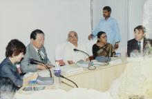 Mr. Hirotaro Yamasaki and other guests at the IIT Madras-Kyushu University MoU meeting, 2006