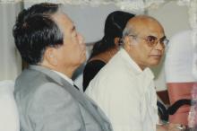 Mr. Hirotaro Yamasaki and Dr. S. Narayanan at the IIT Madras-Kyushu University MoU meeting, 2006