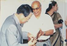 Mr. Hirotaro Yamasaki and Dr. S. Narayanan at the IIT Madras-Kyushu University MoU meeting, 2006