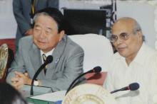 Mr. Hirotaro Yamasaki and Dr. S. Narayanan at the IIT Madras-Kyushu University MoU meeting, 2006