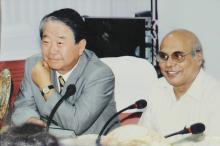 Mr. Hirotaro Yamasaki and Dr. S. Narayanan at the IIT Madras-Kyushu University MoU meeting, 2006