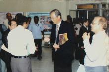 Japanese delegates converse at the MoU (IIT Madras-Kyushu University) meeting, 2006