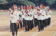 A marching band performs during the 12th Inter-IIT Staff Sports Meet, 2004