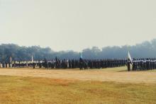 Various Indian Institutes of Technology (IITs) and their flags at the 12th Inter-IIT Staff Sports Meet, 2004 