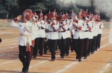A marching band performs during the 12th Inter-IIT Staff Sports Meet, 2004
