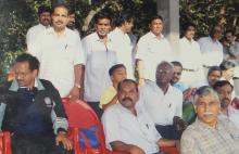 The audience watches the proceedings at the 12th Inter-IIT Staff Sports Meet, 2004