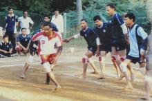 People participate in kabaddi at the 12th Inter-IIT Staff Sports Meet, 2004