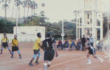 A match in progress at the 12th Inter-IIT Staff Sports Meet, 2004
