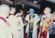 An interaction between the faculty members and the distinguished guests at the 42nd Convocation, 2005