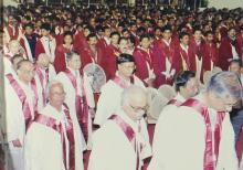 A photograph taken during the academic procession at the 42nd Convocation, 2005