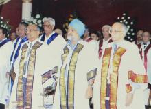 The invocation song is sung at the 42nd Convocation, 2005